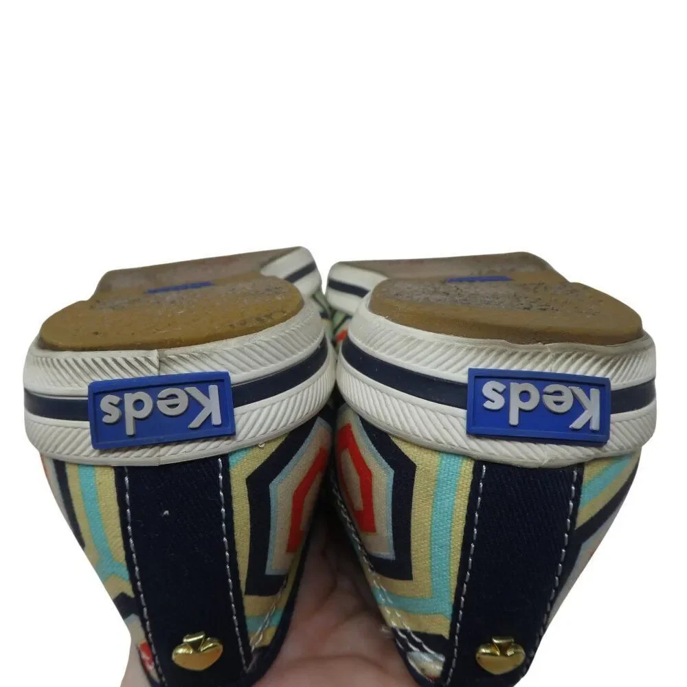 Keds Kate Spade Geometric Canvas‎ Slip On Designer Sneakers Womens 7.5